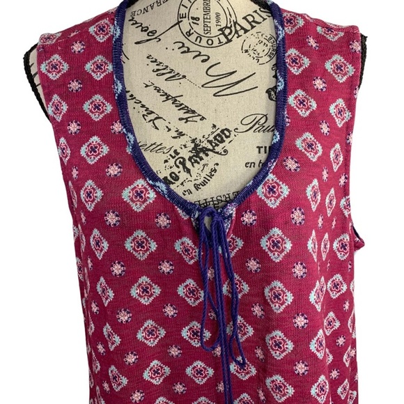 Weekend Blouse Sleeveless knit Boho purple Suzanne Betro women’s size 1X - Picture 3 of 11